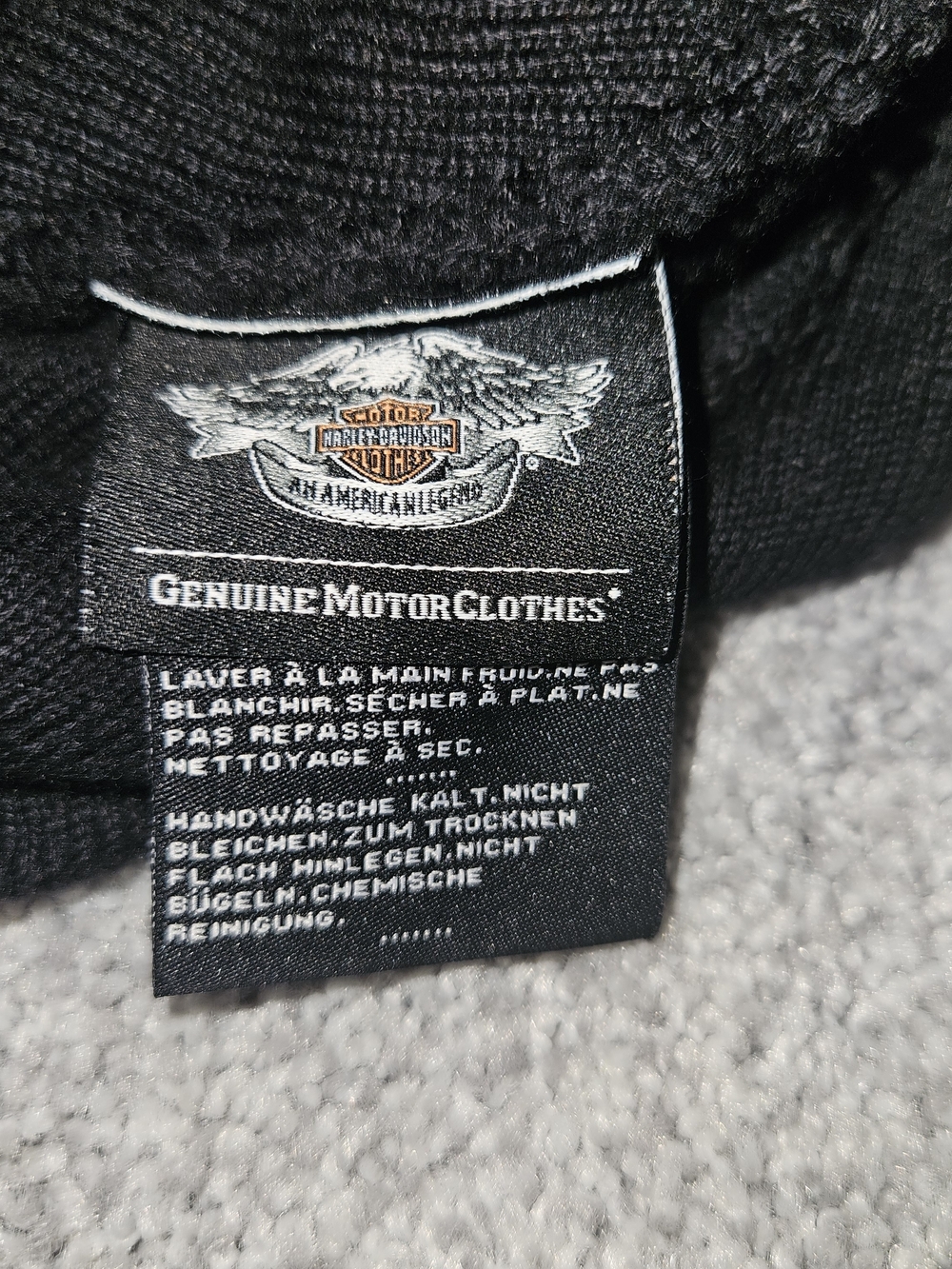 Harley-Davidson Black, Orange & Tan Knit Beanie with Embroidered Logo - Picture 4 of 5